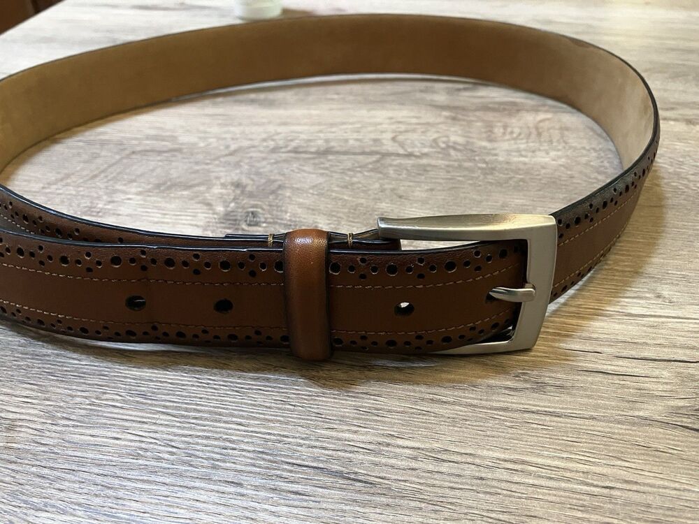Tasso Elba Leather Brown Belt 34